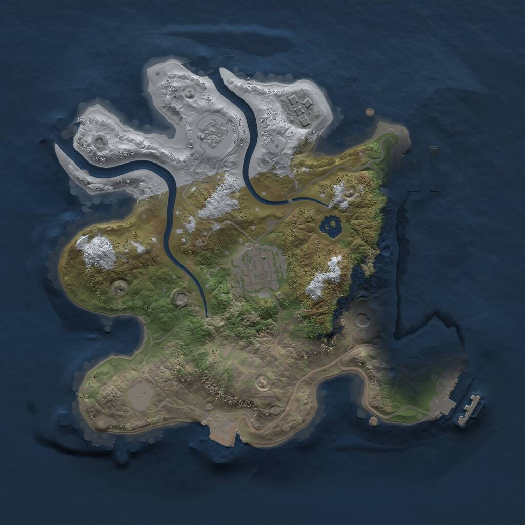 Rust Map: Procedural Map, Size: 2350, Seed: 648252, 7 Monuments