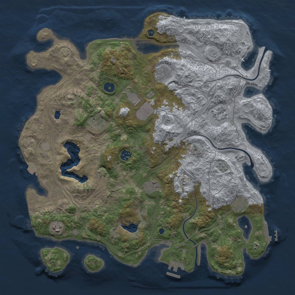 Rust Map: Procedural Map, Size: 4250, Seed: 1108711174, 15 Monuments