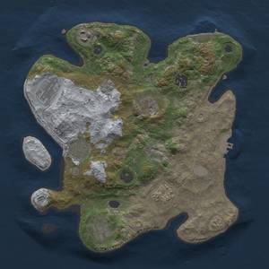 Thumbnail Rust Map: Procedural Map, Size: 3000, Seed: 1223764243, 14 Monuments