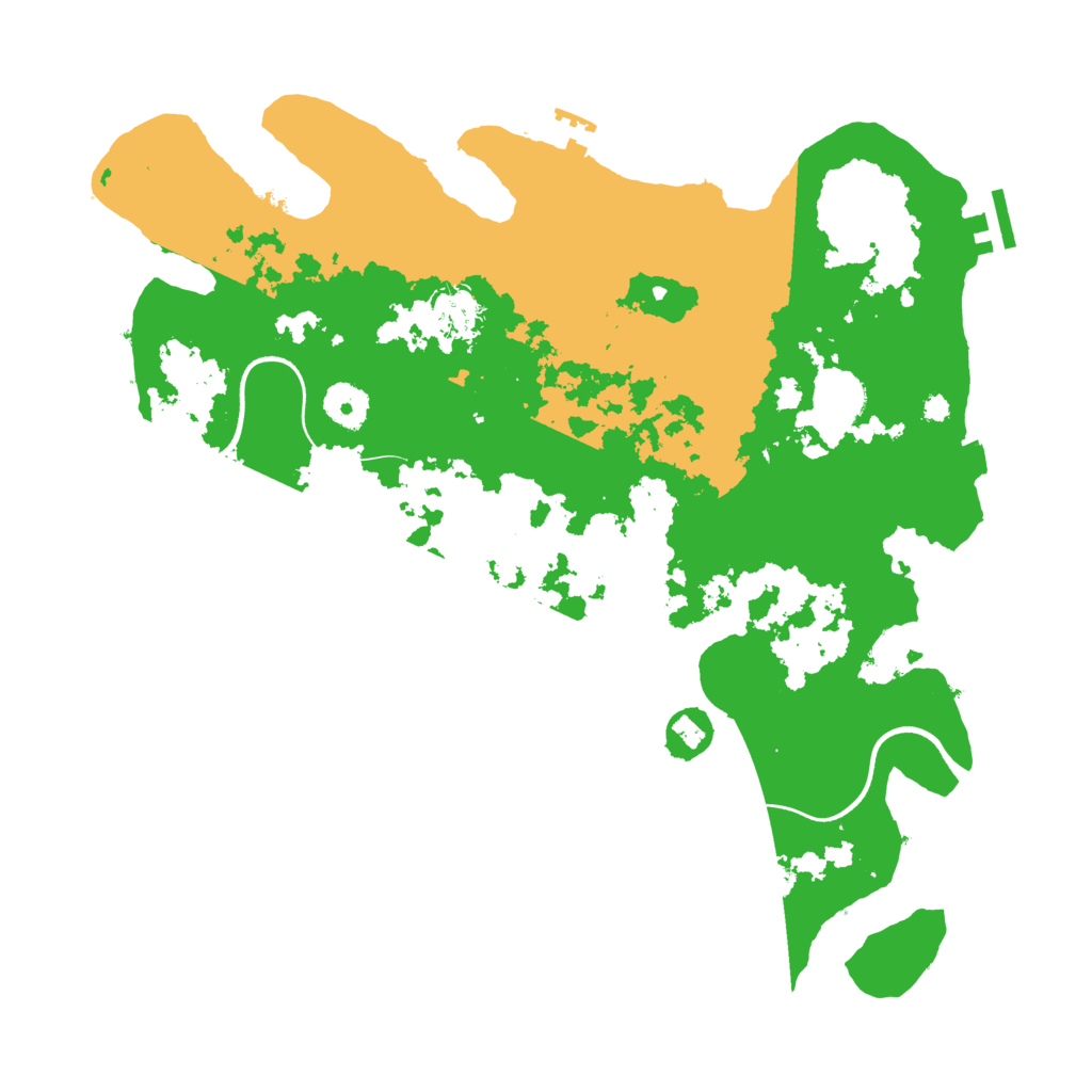 Biome Rust Map: Procedural Map, Size: 3700, Seed: 29372