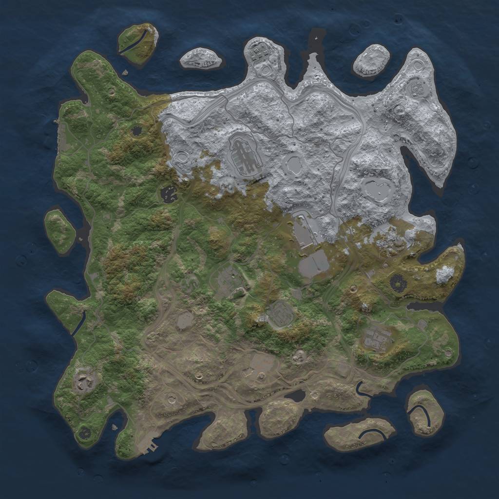 Rust Map: Procedural Map, Size: 4250, Seed: 777, 17 Monuments