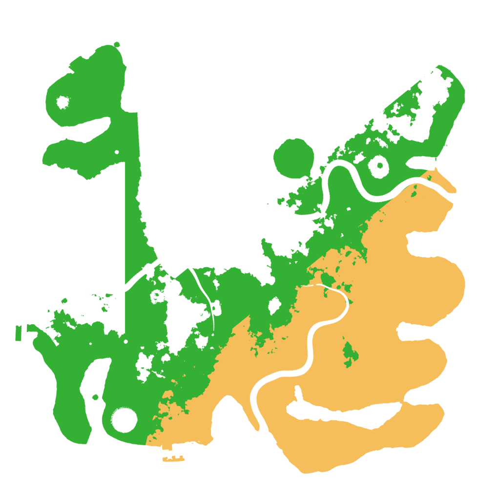 Biome Rust Map: Procedural Map, Size: 3500, Seed: 221824333