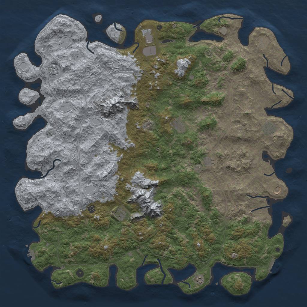 Rust Map: Procedural Map, Size: 6000, Seed: 4980572, 18 Monuments