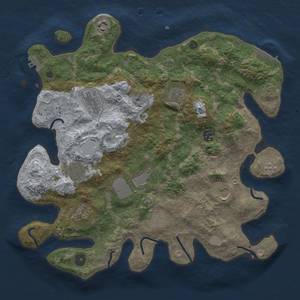 Thumbnail Rust Map: Procedural Map, Size: 3750, Seed: 501, 17 Monuments