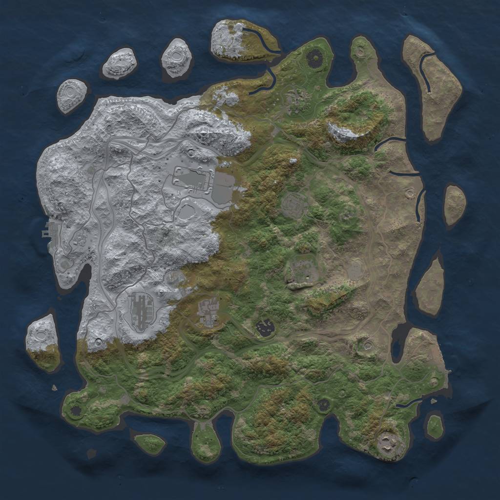 Rust Map: Procedural Map, Size: 4250, Seed: 1739424740, 15 Monuments