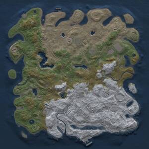 Thumbnail Rust Map: Procedural Map, Size: 4500, Seed: 1101715012, 16 Monuments