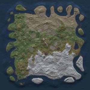 Thumbnail Rust Map: Procedural Map, Size: 4500, Seed: 492288505, 18 Monuments