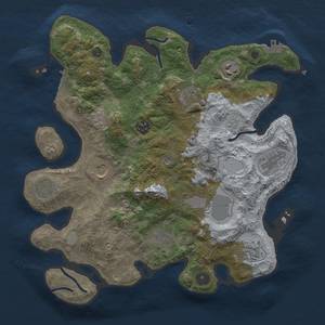 Thumbnail Rust Map: Procedural Map, Size: 3500, Seed: 701731779, 17 Monuments