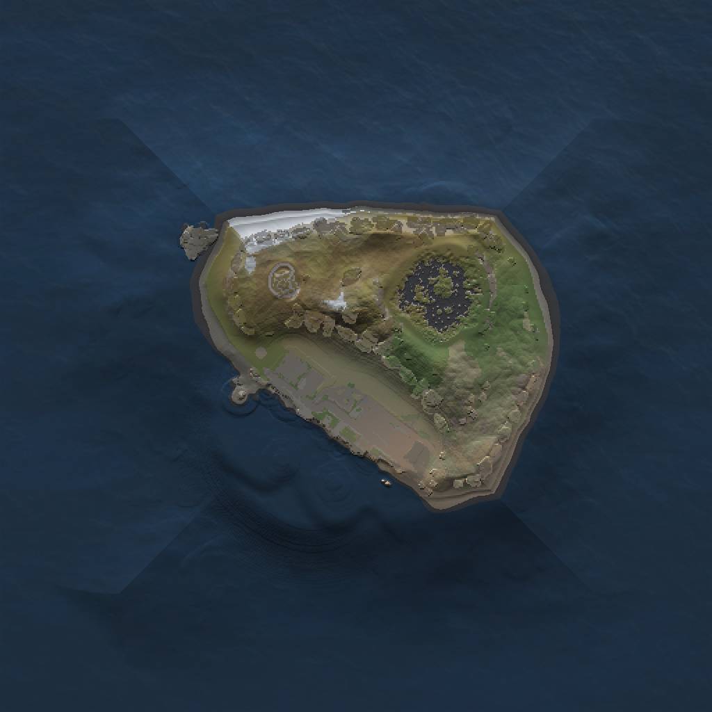 Rust Map: Procedural Map, Size: 1000, Seed: 6861, 4 Monuments