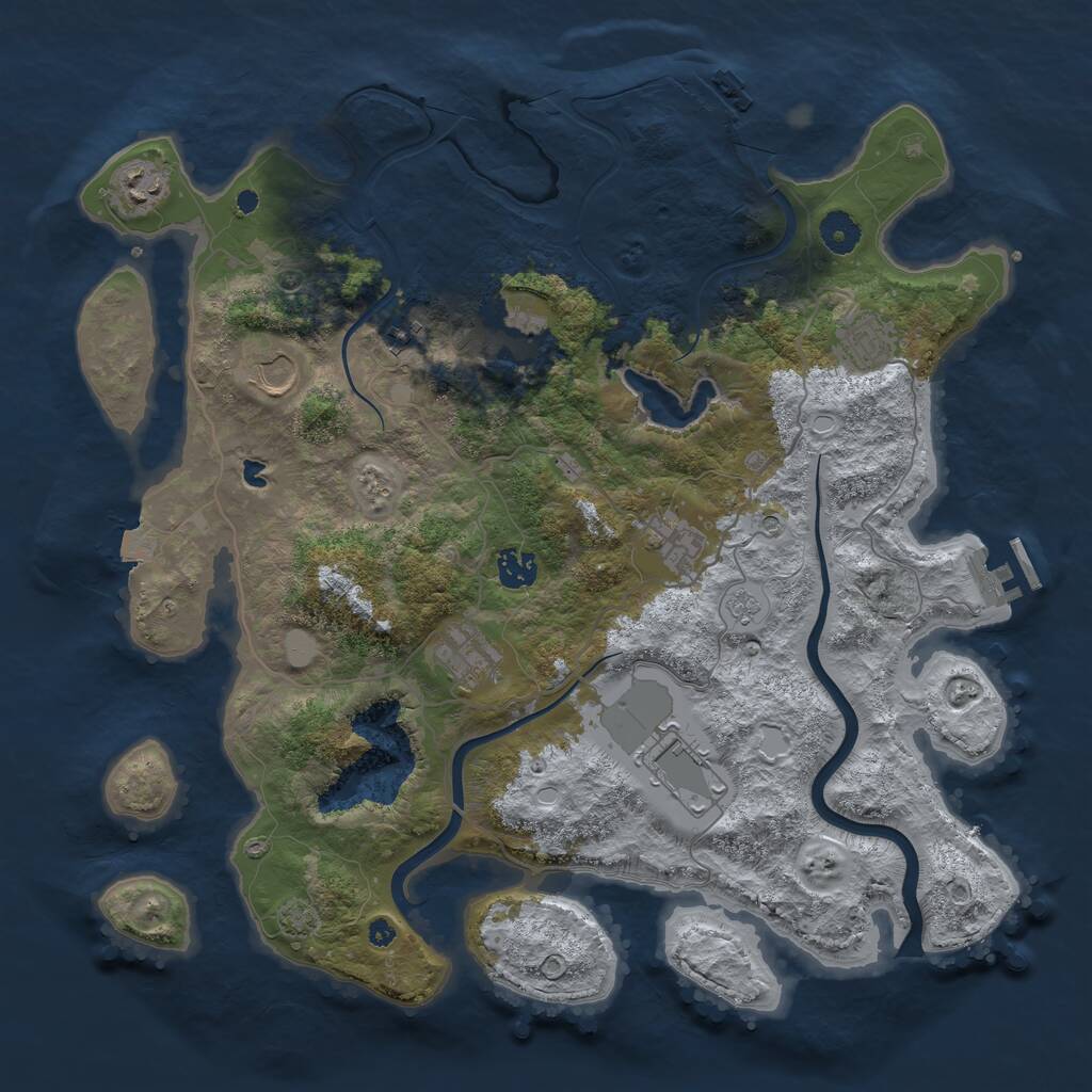 Rust Map: Procedural Map, Size: 4000, Seed: 241604067, 15 Monuments