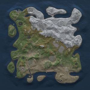 Thumbnail Rust Map: Procedural Map, Size: 3500, Seed: 5324357, 14 Monuments