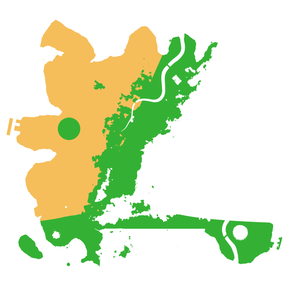 Biome Rust Map: Procedural Map, Size: 3600, Seed: 59469773
