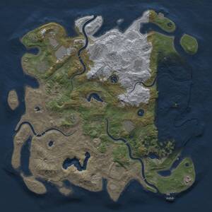 Thumbnail Rust Map: Procedural Map, Size: 4500, Seed: 1292297591, 16 Monuments