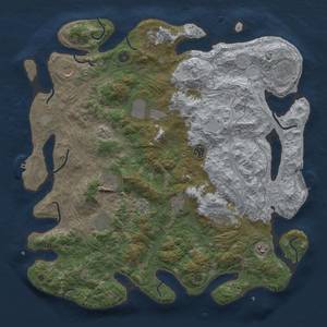 Thumbnail Rust Map: Procedural Map, Size: 4500, Seed: 1462384623, 18 Monuments