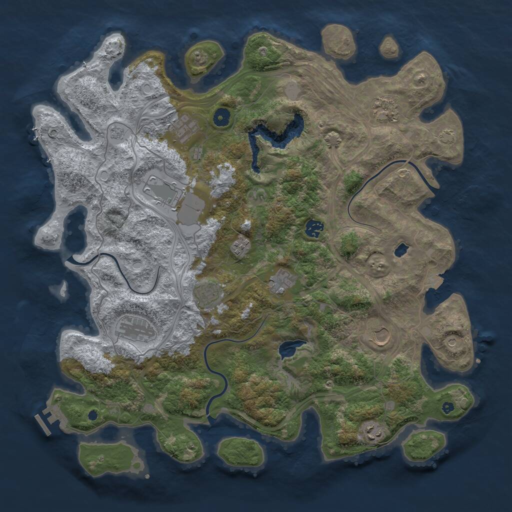 Rust Map: Procedural Map, Size: 4300, Seed: 1342069, 15 Monuments