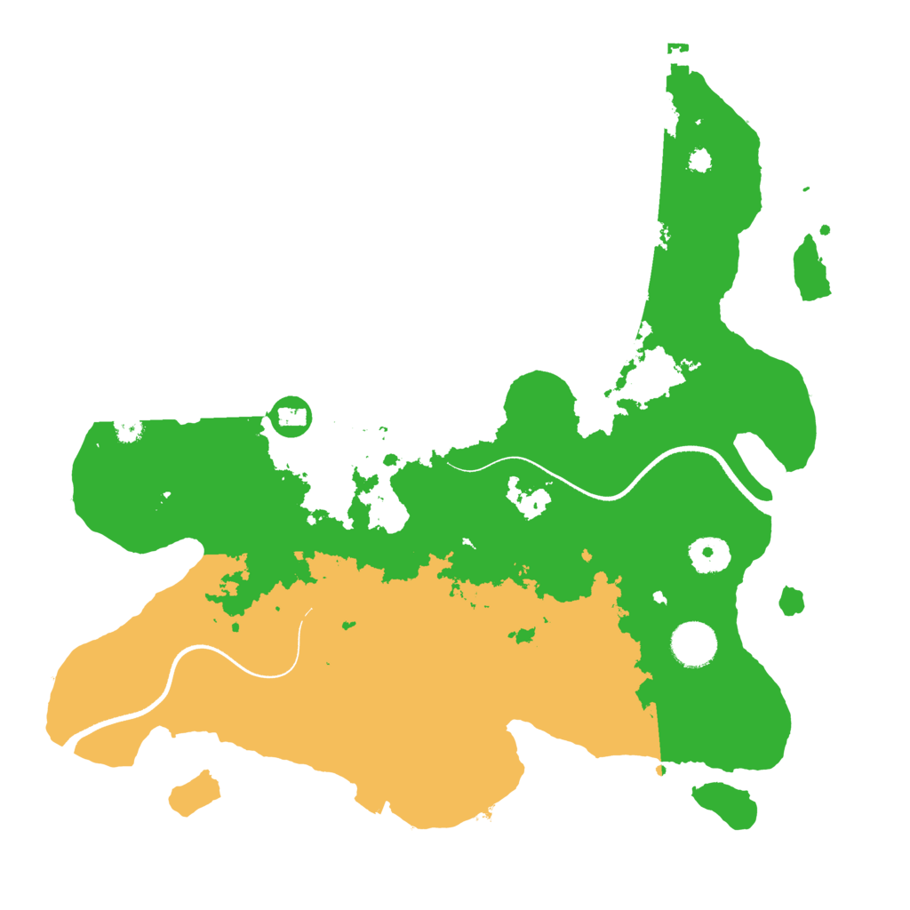 Biome Rust Map: Procedural Map, Size: 3500, Seed: 264321