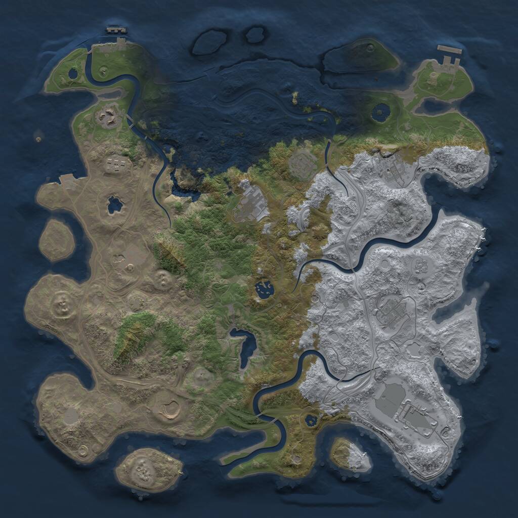 Rust Map: Procedural Map, Size: 4250, Seed: 16101964, 16 Monuments