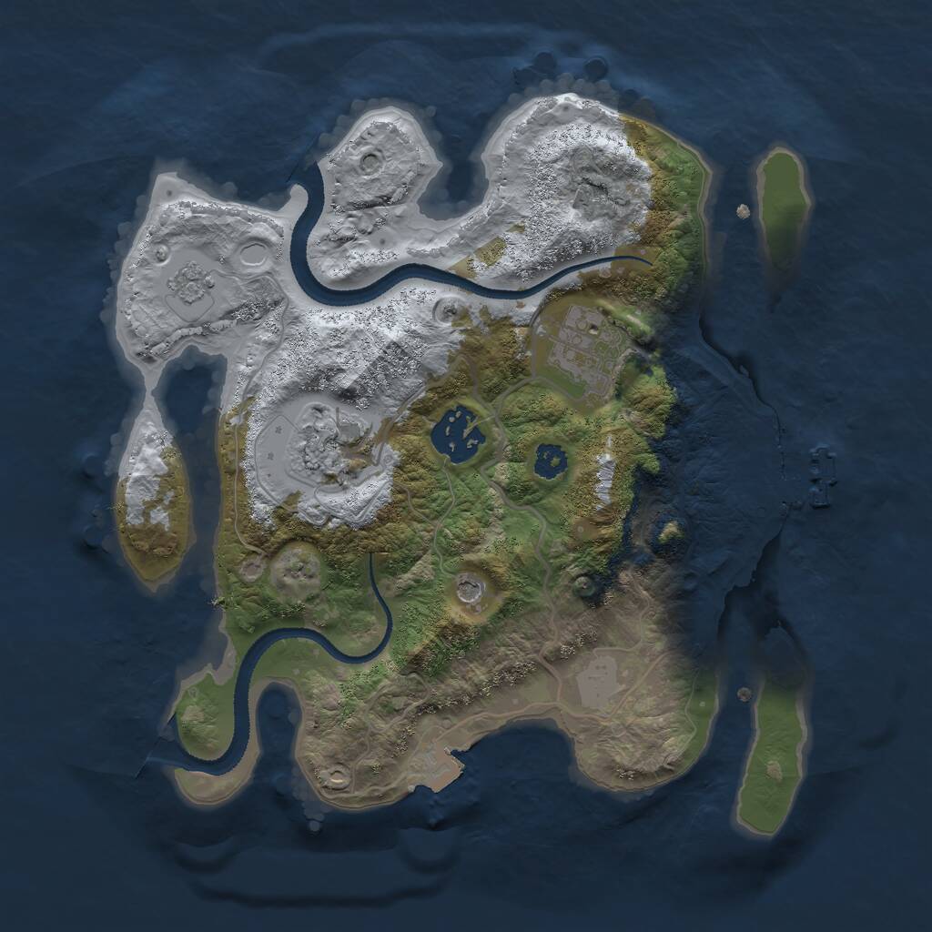 Rust Map: Procedural Map, Size: 2700, Seed: 56487941, 7 Monuments