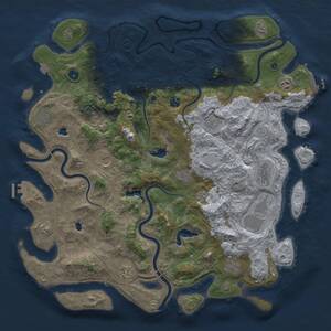 Thumbnail Rust Map: Procedural Map, Size: 4800, Seed: 1994371826, 17 Monuments