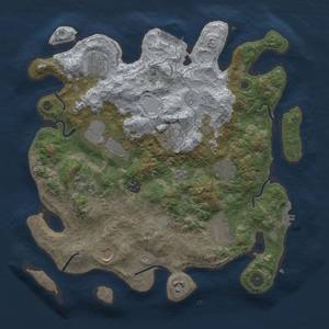 Thumbnail Rust Map: Procedural Map, Size: 3700, Seed: 1816334986, 17 Monuments