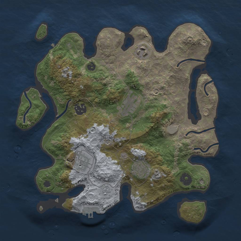 Rust Map: Procedural Map, Size: 3000, Seed: 1770690538, 11 Monuments