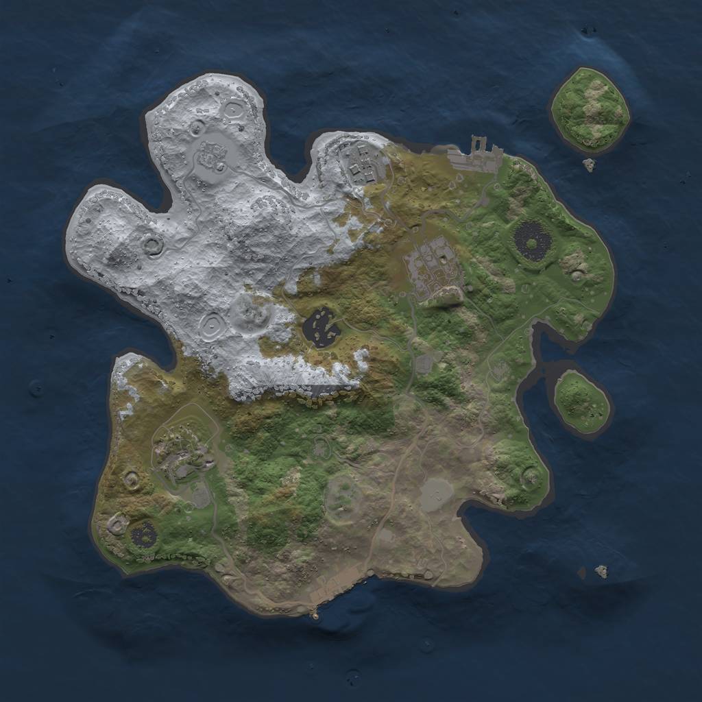 Rust Map: Procedural Map, Size: 2800, Seed: 176, 10 Monuments