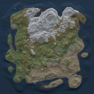 Thumbnail Rust Map: Procedural Map, Size: 4096, Seed: 279114218, 17 Monuments