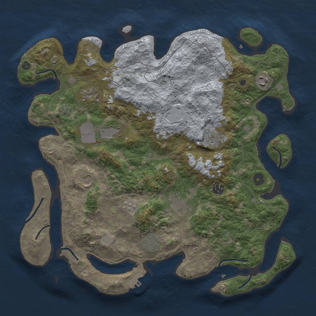 Rust Map: Procedural Map, Size: 4000, Seed: 39774225, 15 Monuments
