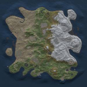 Thumbnail Rust Map: Procedural Map, Size: 3500, Seed: 1325918765, 17 Monuments