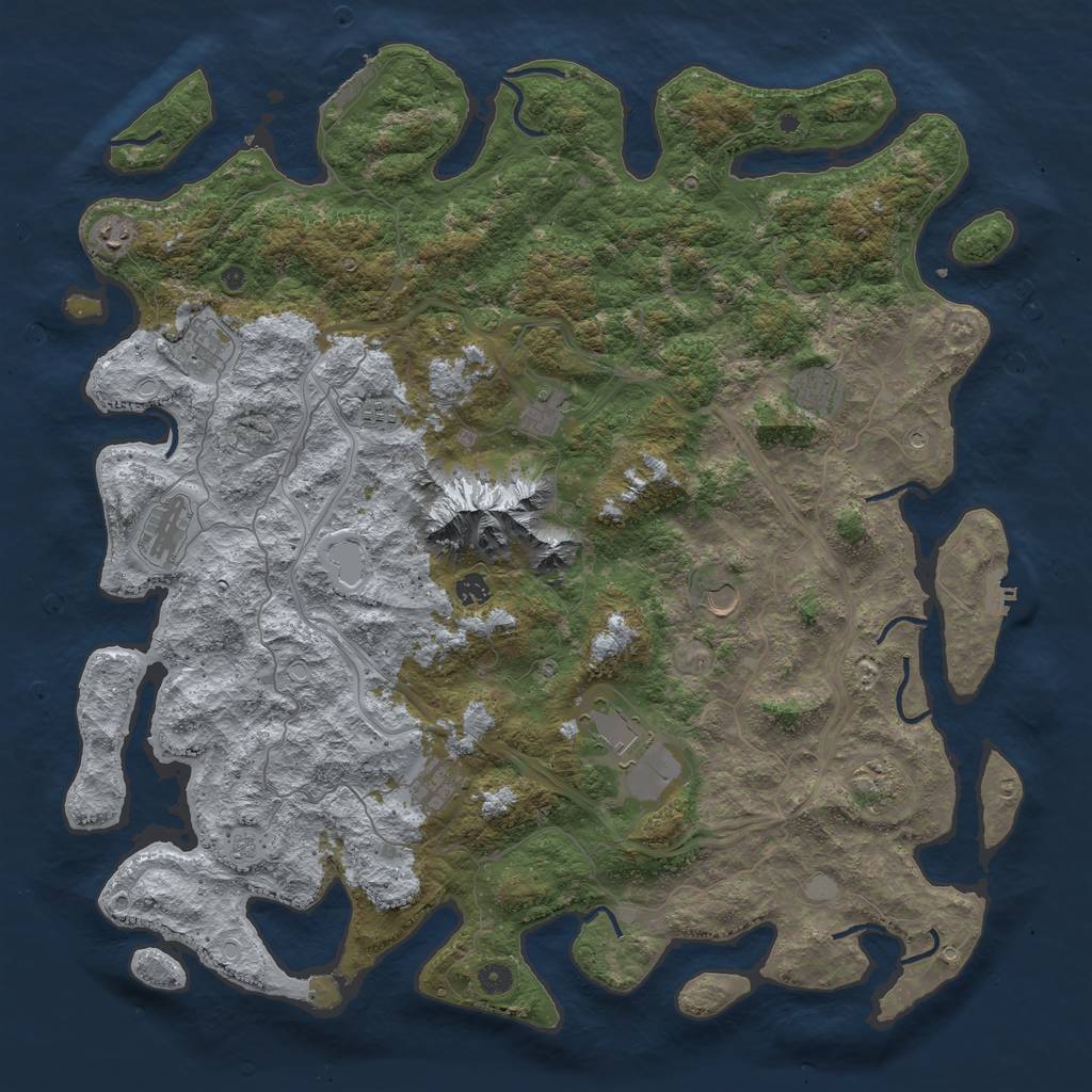 Rust Map: Procedural Map, Size: 5000, Seed: 1667902686, 18 Monuments
