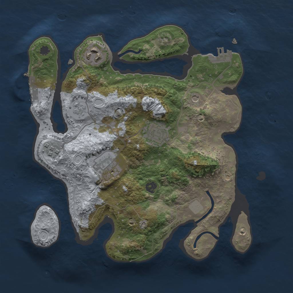 Rust Map: Procedural Map, Size: 2700, Seed: 1576843293, 11 Monuments