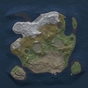 Thumbnail Rust Map: Procedural Map, Size: 2500, Seed: 7777, 10 Monuments