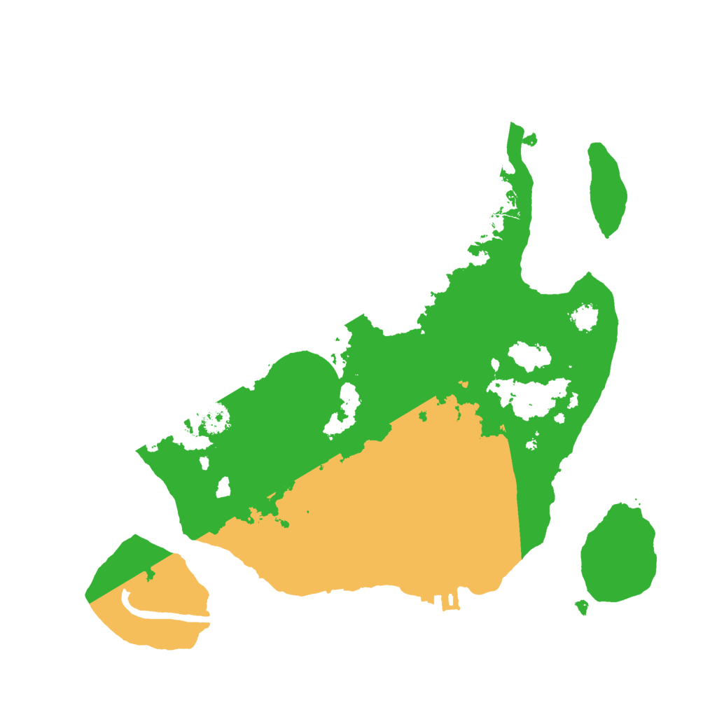 Biome Rust Map: Procedural Map, Size: 2500, Seed: 7777