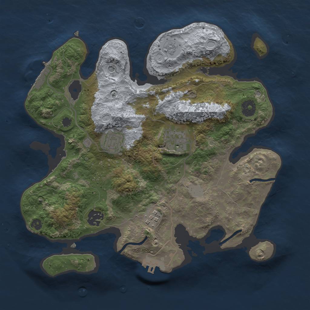 Rust Map: Procedural Map, Size: 2931, Seed: 197, 11 Monuments