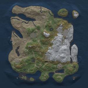 Thumbnail Rust Map: Procedural Map, Size: 3500, Seed: 2024738070, 14 Monuments