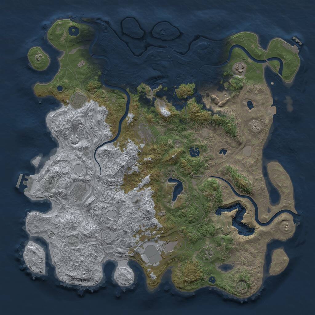 Rust Map: Procedural Map, Size: 4500, Seed: 15332, 15 Monuments