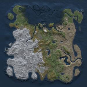 Thumbnail Rust Map: Procedural Map, Size: 4500, Seed: 15332, 15 Monuments
