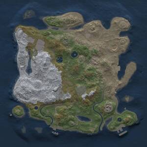 Thumbnail Rust Map: Procedural Map, Size: 3500, Seed: 1446, 14 Monuments