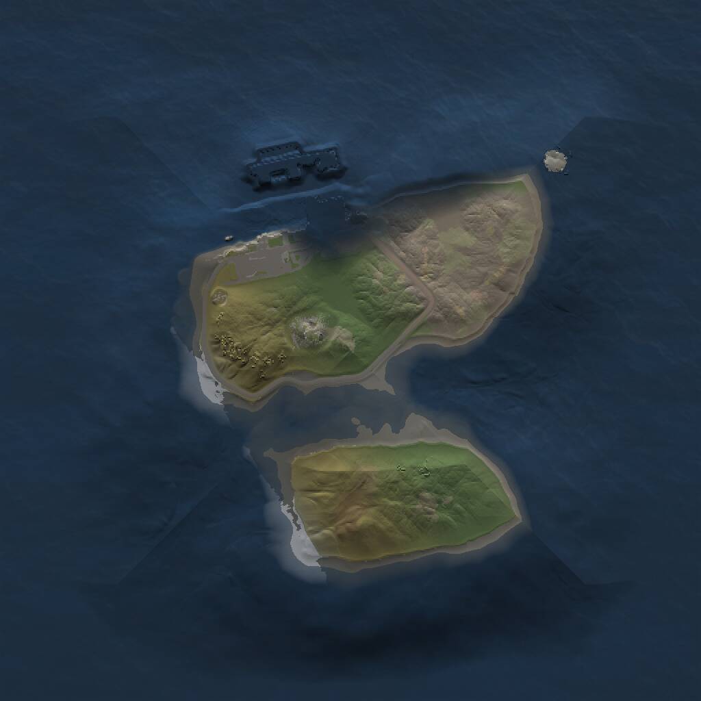 Rust Map: Procedural Map, Size: 1250, Seed: 6942069, 2 Monuments