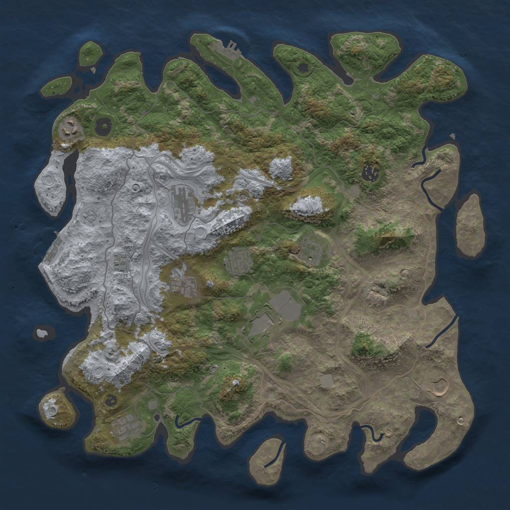 Rust Map: Procedural Map, Size: 4269, Seed: 11202, 17 Monuments