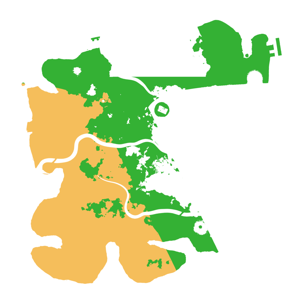 Biome Rust Map: Procedural Map, Size: 3500, Seed: 64071477