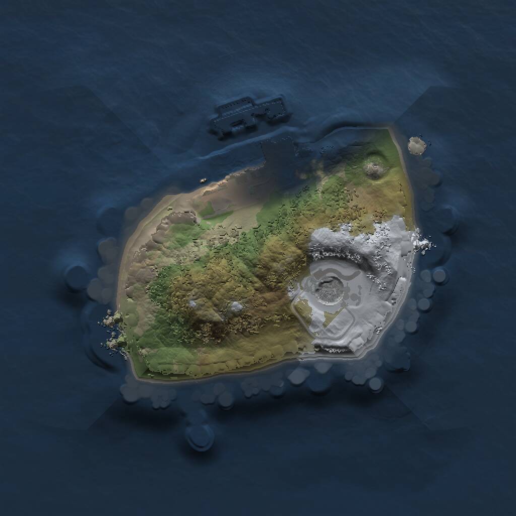 Rust Map: Procedural Map, Size: 1137, Seed: 3850, 3 Monuments