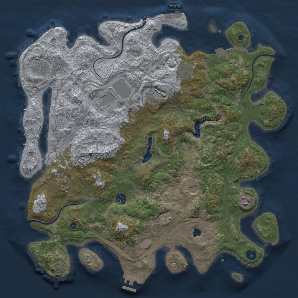 Rust Map: Procedural Map, Size: 4250, Seed: 1211871980, 15 Monuments