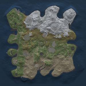 Thumbnail Rust Map: Procedural Map, Size: 3500, Seed: 6299107, 16 Monuments