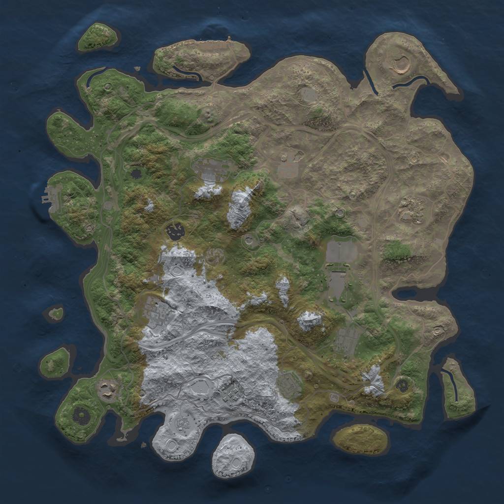 Rust Map: Procedural Map, Size: 4250, Seed: 1746052548, 18 Monuments