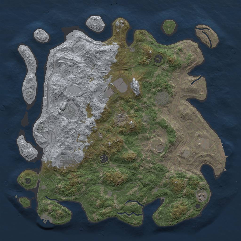 Rust Map: Procedural Map, Size: 4250, Seed: 13449824, 16 Monuments
