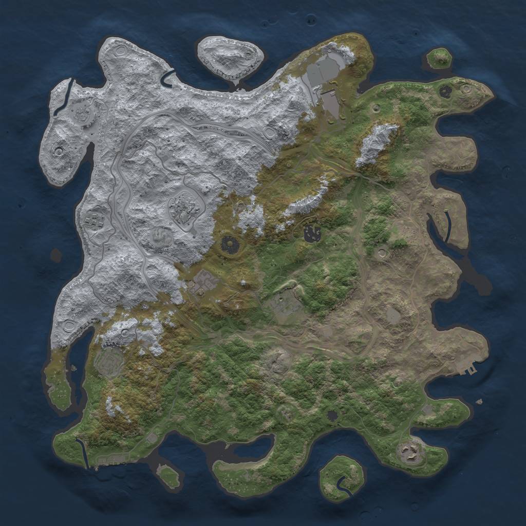 Rust Map: Procedural Map, Size: 4250, Seed: 854726, 15 Monuments