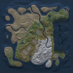 Thumbnail Rust Map: Procedural Map, Size: 3500, Seed: 832388843, 14 Monuments
