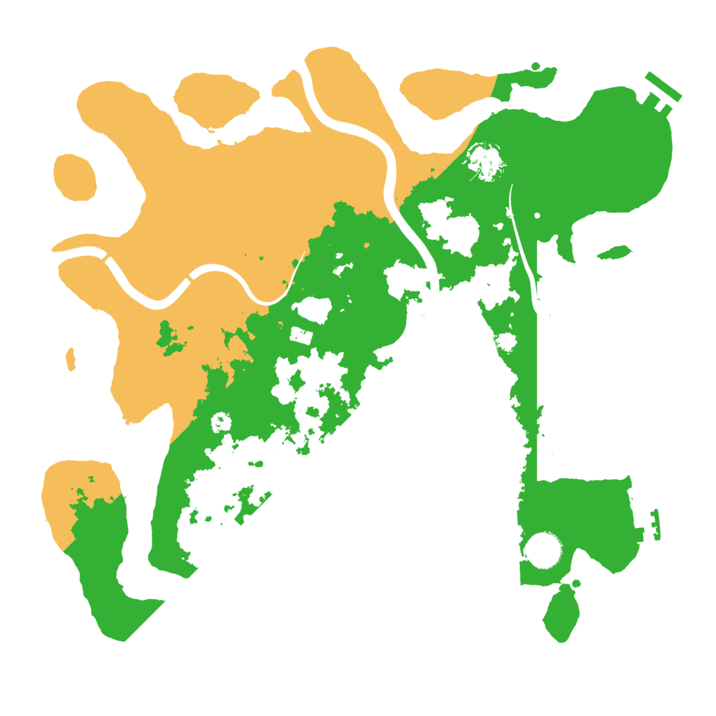 Biome Rust Map: Procedural Map, Size: 3500, Seed: 832388843