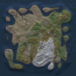 Thumbnail Rust Map: Procedural Map, Size: 3500, Seed: 832388843, 14 Monuments